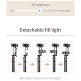 1110mm Wireless Bluetooth Selfie Stick Tripod W/ LED Video Light Photographic Lighting for Huawei Xiaomi iPhone 14 13 12 Samsung