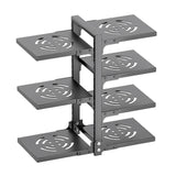 (Gray) Easy To Install Kitchen Pots Organizers Multifunctional Kitchen Pots Rack Storage Holder For Neat Cookware Storage  Gray