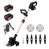 21V Brushless Grass Cordless Eater Wacker Edger Lawn with Screen Electric Weed Trimmer Tool