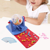 Classic Family Lotto Game, Lucky Ball hine, Professional Set with Bingo Cage for Holiday Travel