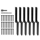 Fence Post Stakes Kit Heavy Duty Steel Post Anchor Ground Spike for Repairing Tilted Broken Wood Fen