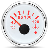 40~120 Celsius 52mm Temperature Gauge+Sensor with Flash Alarm Waterproof Red Light Water Temp Meter for Car Boat 12V 24V