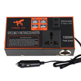 Car Inverter Power Adapter Converter 8 Ports DC 12V/24V to AC 110V/220V USB Chargers Cigarette Socket Cigar Lighter Plug