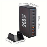 New 268W/240W GAN Gallium Nitride USB TypeC Multi-port Desktop Travel With Power Adapter PD Office Home Charger