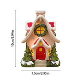 Glowing Cabin House with Led Lights Story Village Houses Festival Ornament Christmas Atmospheres Decor Props