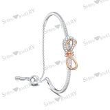 Shi Pei jewelry factory direct supply 2021 new S925 sterling silver vibrato with the same fashion fairy bow bracelet