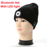 Wireless Bluetooth 5.0 Headphone LED Light Bluetooth Hat Soft Warm Sports Smart Cap Stereo Music Player With Mic