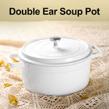 Enameled Dutch Oven with Lid Non-Stick Heavy Duty Stock Mini Cast Aluminum Pot Casserole Home Kitchen Utensils