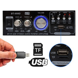 HIFI Bluetooth Audio Amplifier Power amplificador Support Remote Control FM USB SD Treble Bass Home Theater Amplifiers