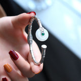 S925 Sterling Silver Vintage Thai Slub Ladies Bracelet