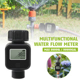 Digital 3/4“ Hose Meter Measure Consumption and Water w Rate with Quick Connectors for Outdoor Garden