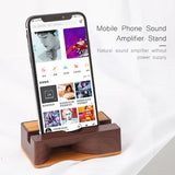 Mobile Wooden Cell Stand with Sound Amplifier Phone Holder Desk Support