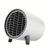 1pc, Portable Mini Electric Heater, Office Desktop Small Heating Fan, Household Electric Heater Student Dormitory Heater, For Home Office School Thanksgiving Halloween Christmas Gift Fall Winter Essential
