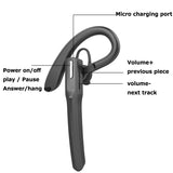 Bluetooth Headphone V5.0 Wireless Headset Mini Handsfree Earphone 15Hrs Talking with Mic 360 Degree Rotating Earhook