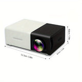 Mini portable projector, you can update your movies, enjoy high-definition TV gaming experiences compatible with Android/iOS/Windows/HDMI/USB, and more.
