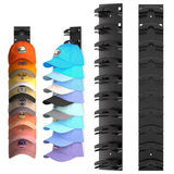 Baseball Caps Hat Rack For Wall With Strong Adhesive To 10 Hats, Cap Organizer Storage Multilayer 2 Mounting