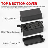 12V Way Universal Box 6 Slots ATC/ATO Fuse Block with Relay Waterproof Kit for Car Truck