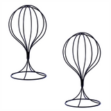 2 Pieces Modern Metal Stands Durable Stable Cap Wigs Holder Display Adult Rack Hat Model Stand