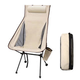 WESTTUNE Portable Folding Camping with Headrest Lightweight Tourist Chairs Aluminum Alloy Fishing Chair Outdoor Furniture