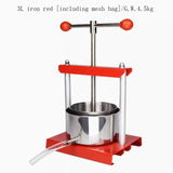 Household Manual Fruit Wine Press 6L Grape Berry Apple Juice Pressing Vegetable Dehydrating hine Commercial