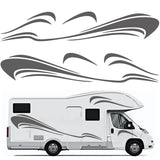 6Pcs Stripe Decoration Body Stickers Door Panel Bumper Graphics Sticker Car Styg Vinyl Decals for Camper RV Trailer