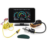 Digital 3 IN 1 LCD Gauge Water Temperature Gauge+Oil Pressure Gauge+Voltmeter with Sensor for Universal Truck 12V 24V