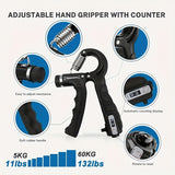 6pcs/set Hand Grip Strengthener Kit, Finger Exerciser, Grip Strengthener, Adjustable Hand Gripper, Forearm Strengthener