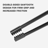 Carbon Steel BBQ Camping Firewood Clip Outdoor Campfire Tongs with Leather Handle