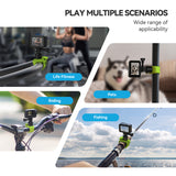 Sports Camera Strap Silicone Wrap Band Bike Motorcycle Handlebar QR Mount 2Level for GoPro Hero 12/11/10 DJI OSMO Insta360 X4/X3