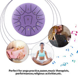 Steel Tongue 6 Inch 11 Notes D Key Percussion Instrument Portable Balmy with Drum Mallets for Meditation Yoga Beginner