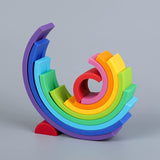 Silicone Stacking Educational Toys For Kids Creative Rainbow Building Blocks Shapes Sorting Preschool