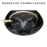 Hair salon shampoo and flushing bed, mobile water circulating head therapy device