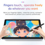 BOSTO BT-101A Portable Graphics Drawing Tablet 10.1 Inch IPS Screen Display with Finger Touch Anti-glare 16384 Pressure Level