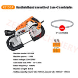 Multi-Function Portable Handheld Metal Band Saw 45° Profile Small Sawing hine Cutting Tool 220V 1100W