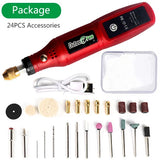 USB Cordless Rotary Tool Kit Woodworking Engraving Pen Grinding Polishing DIY For Jewelry Metal Glass Mini Wireless Drill