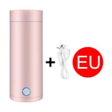 400ml Travel Stainless Steel Vacuum Insulated Cup Auto Off Electric Kettle Water Boiler Bottle For Tea Coffee