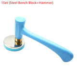 Metal Leather Stamping Kit For Jewelry Making Numbers Alphabet Stamp Punch Hammer Steel Bench Block Imprinting Punch Tools