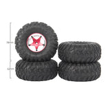 4Pcs Metal Beadlock Wheel Rim And Rubber Tire Set For MN D90 MN90 MN98 MN99S 1/12 RC Car Upgrade Parts Accessories