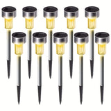 10 packs of garden lights, rural solar LED lighting, outdoor road waterproof lights