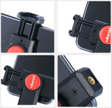 Rotatable Phone Holder Clamp Clip Adapter with 1/4 inch Cold Shoe Mount for Smartphone Micphone LED Light Mounting