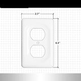 2Pack Switch Plates Ceramic Switch Plates Switch Plate Cover White (Single Duplex)