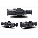 Night Vision Digital Rifle Scope WiFi and E-Compass, 3.7～11X HD Hunting Riflescope Monocular, Ip65 with Rail Mount