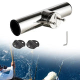 High Performance Adjustable Fishing Pole Rod Holder Stainless Steel for Truck Yacht RV Rails Boat