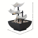 1pc Tabletop Water Fountain, Soothing Sound Machine With Automatic Pump, Deep Basin And Natural Rocks Tabletop Fountain For Office, Living Room Bedroom Home Decor