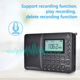 Portable AM/FM/SW/BT/TF Pocket Radio USB Digital Recorder Support TFCard Bluetooth Speaker 2023 Hot Style Clear Volume New