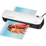 SL299 Laminator Machine Set - A4 Hot and Cold Lamination, 2 Roller System with 20 Laminating Pouches, Paper Cutter, Corner Rounder