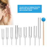 Hammer 174/ 285/ 396/ 417/ 528/ 639/ 741/ 852/ 963HZ Sound Heag Therapy Tool Tuning Fork Set