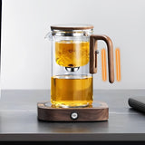 Water Separation With Wooden Handle Witchcraft Magical Glass Teapot Rubber Stopper And Strainer
