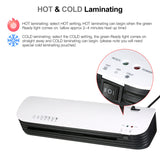 SL299 Laminator Machine Set - A4 Hot and Cold Lamination, 2 Roller System with 20 Laminating Pouches, Paper Cutter, Corner Rounder