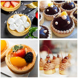 8 Pcs Circular Stainless Steel Tart Ring Tower Pie Mould Baking Tools Perforated Cake Mousse Ring,8Cm